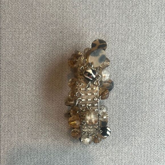 Vintage Leopard Print Beaded glass Bracelet - Picture 2 of 3